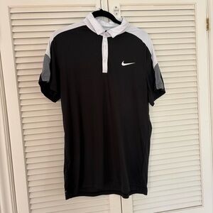 Nike Men's Polo Shirt in Black and Gray